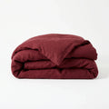 Burgundy French Linen Duvet Cover