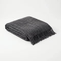 Charcoal Alpaca Bed Throw