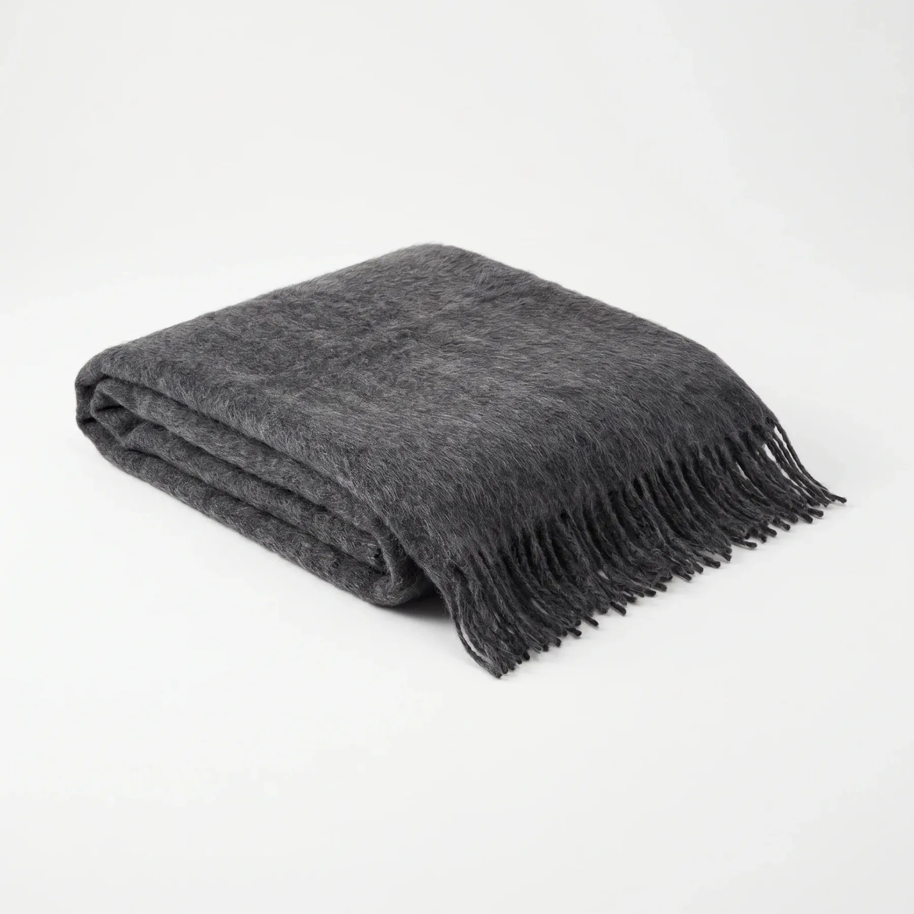 Charcoal Alpaca Bed Throw