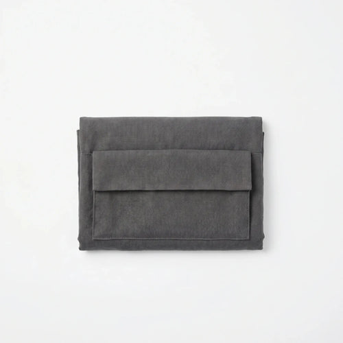 Charcoal Linen Bedside Caddy