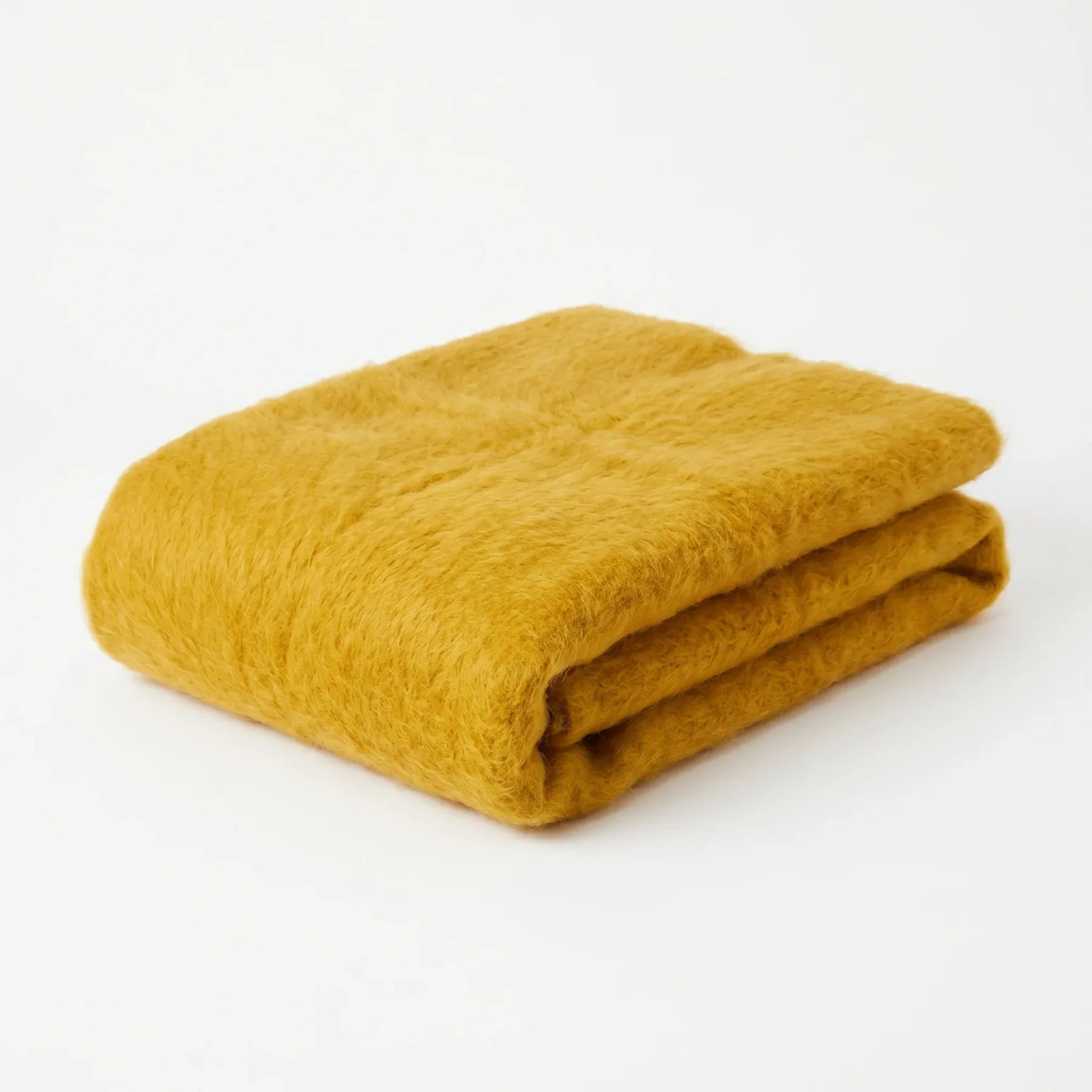 Mustard Mohair Throw