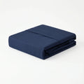 Navy Gots Organic Percale Fitted Sheet