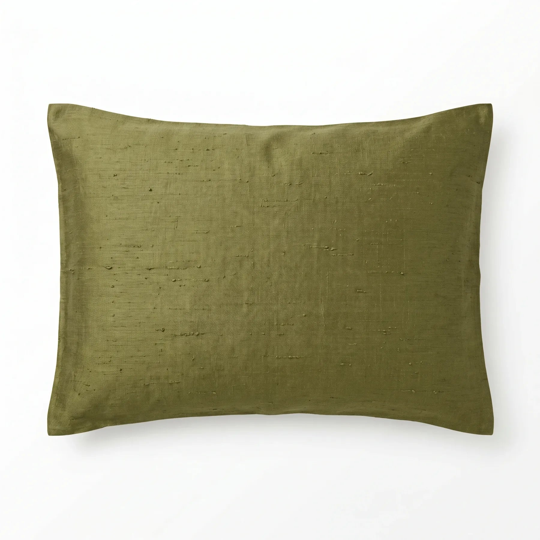 Olive Silk Noil Pillowcase