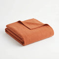 Terracotta Brushed Flannel Throw